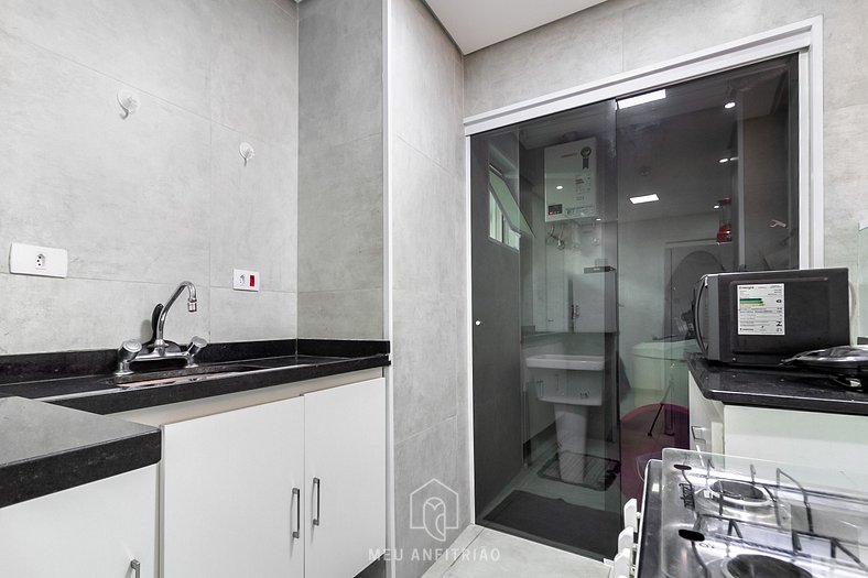 Apartamento com máquina de lavar perto do metrô