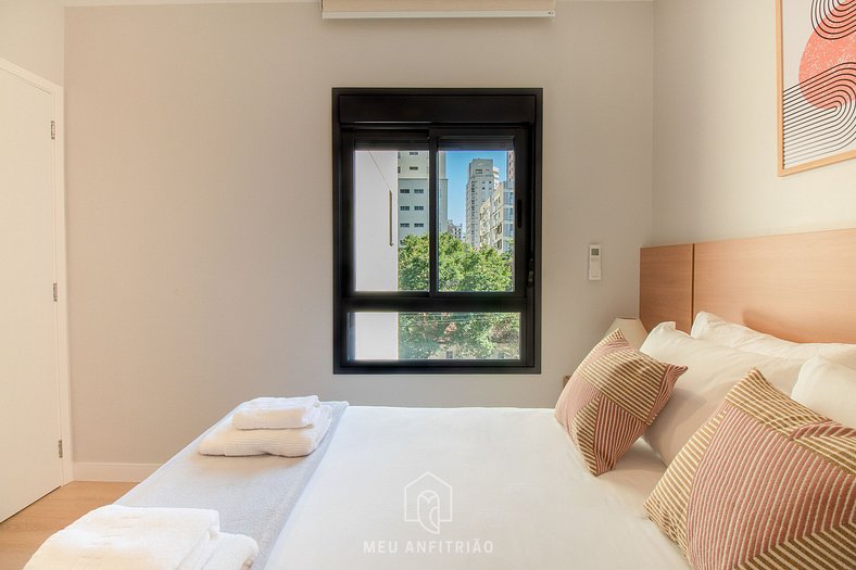 Apartamento com sofá-cama próximo ao Allianz