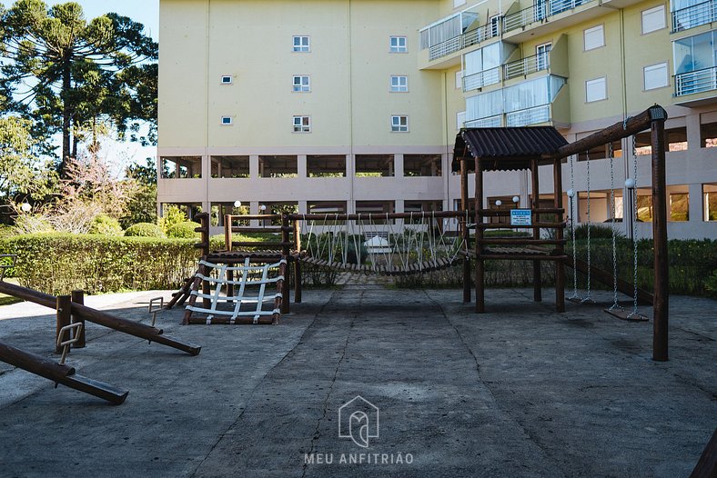 Apartment with fireplace near Morro do Elefante