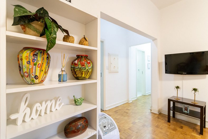 Apartment with heater and laundry in Consolação