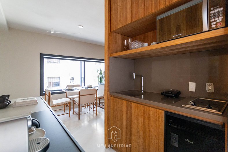 Apartment with heater, TV and garage in Jardins