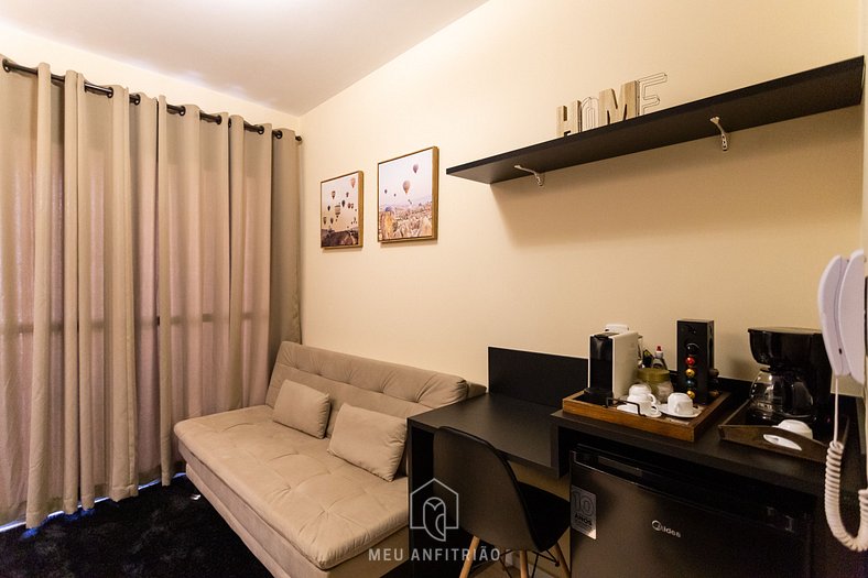 Apartment with sofa bed near Ibirapuera Park