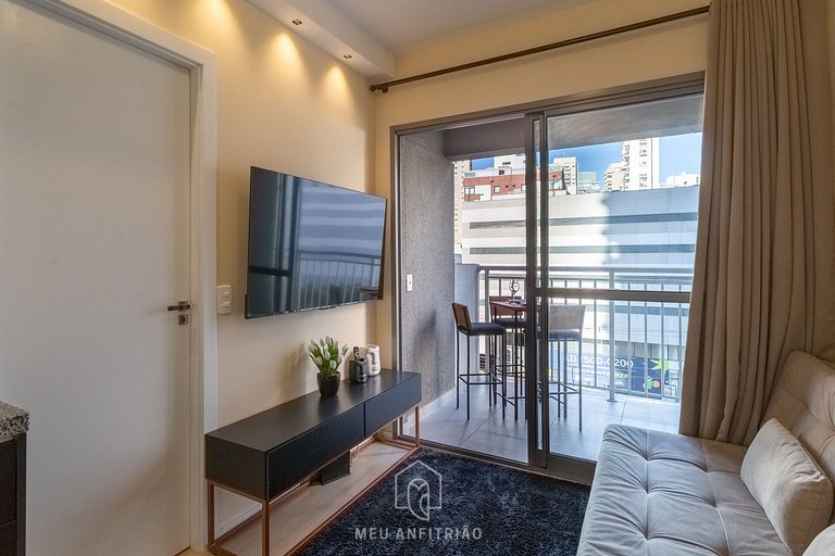 Apartment with sofa bed near Ibirapuera Park