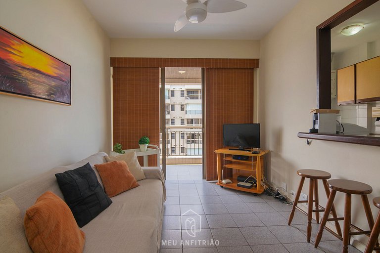 Beachfront apt with TV & WI-FI in Barra da Tijuca