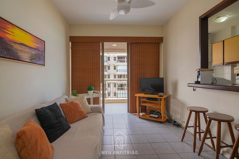 Beachfront apt with TV & WI-FI in Barra da Tijuca