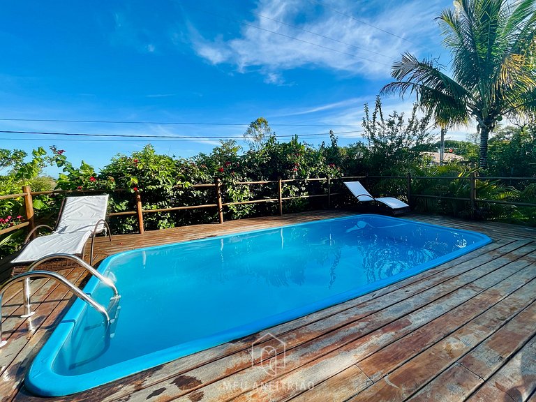 Casa com piscina e vista para a Praia do Espelho