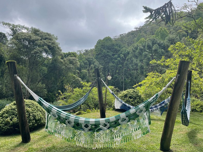 Chalé com aquecedor perto do Parque Amantikir