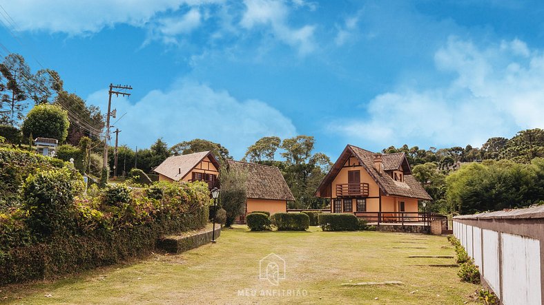 Chalé com lareira próximo ao Horto Florestal