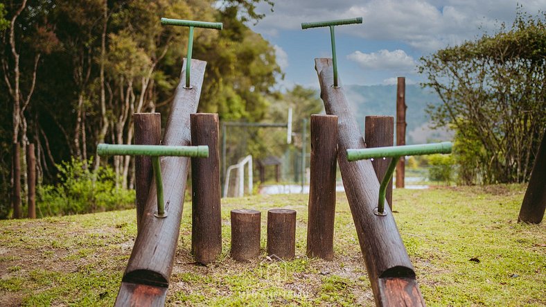 Chalé com lareira próximo ao Horto Florestal