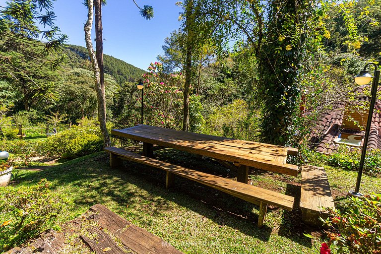 Chalé com vista para montanha em Campos do Jordão