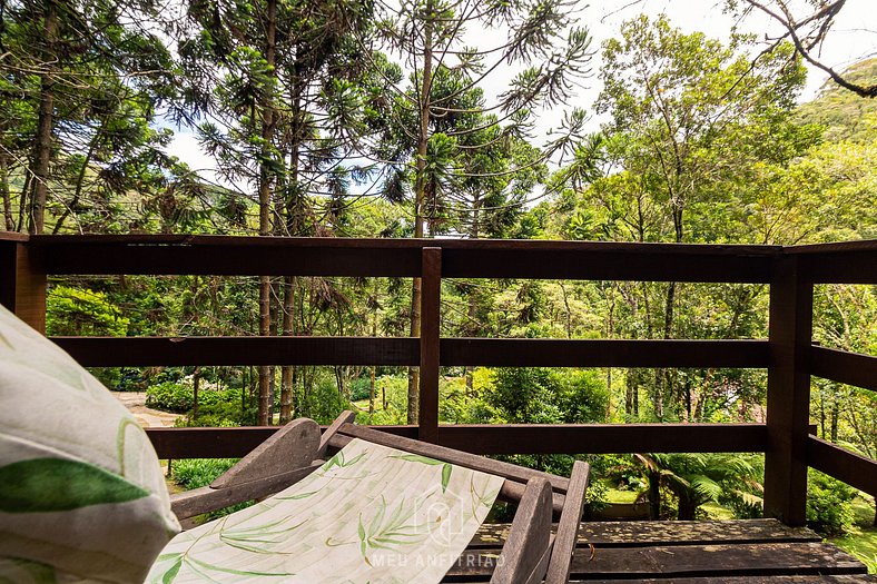 Chalé com vista para montanha em Campos do Jordão