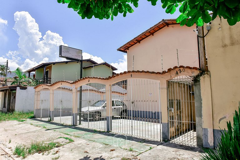 Chalet with barbecue and pool near the beach