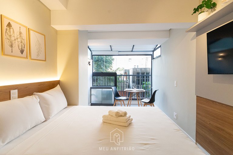 Comfortable studio with leisure on Liberdade Av.