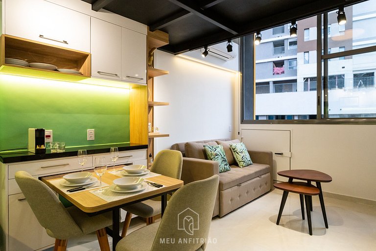 Duplex para 4 pessoas perto do metrô Vila Madalena