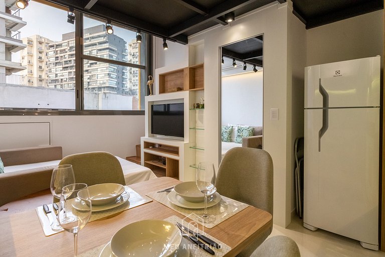 Duplex para 4 pessoas perto do metrô Vila Madalena