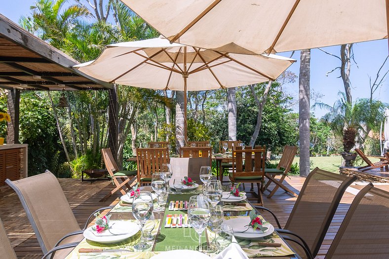 Gourmet area, pool and garage near the beach