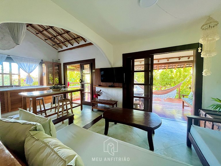 House with pool and view of Praia do Espelho