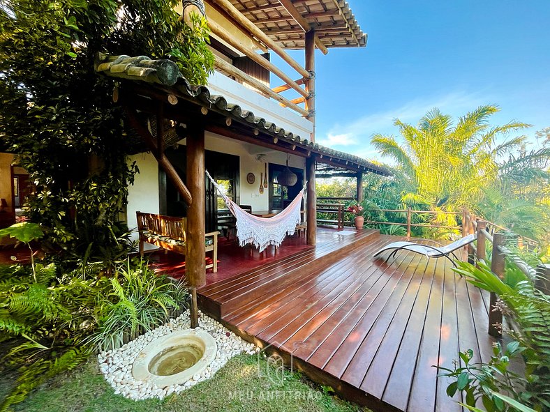 House with pool and view of Praia do Espelho