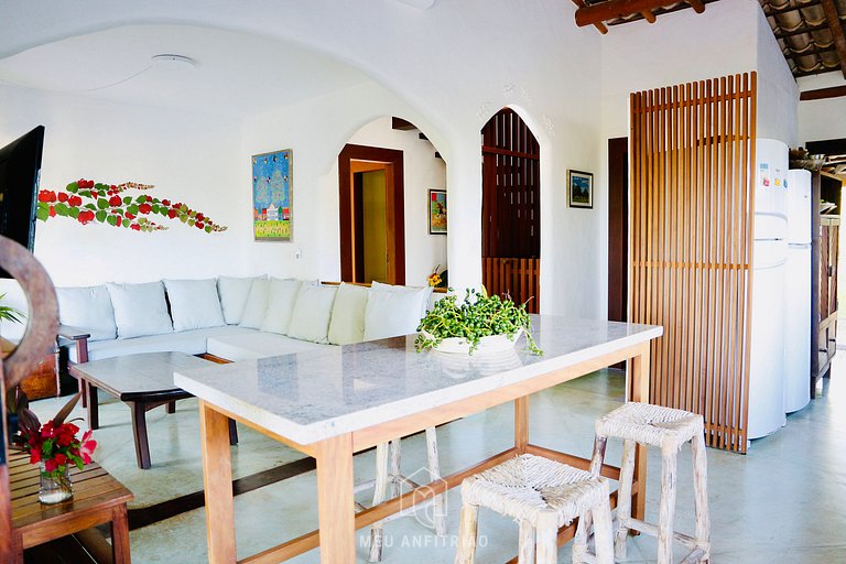 House with pool and view of Praia do Espelho