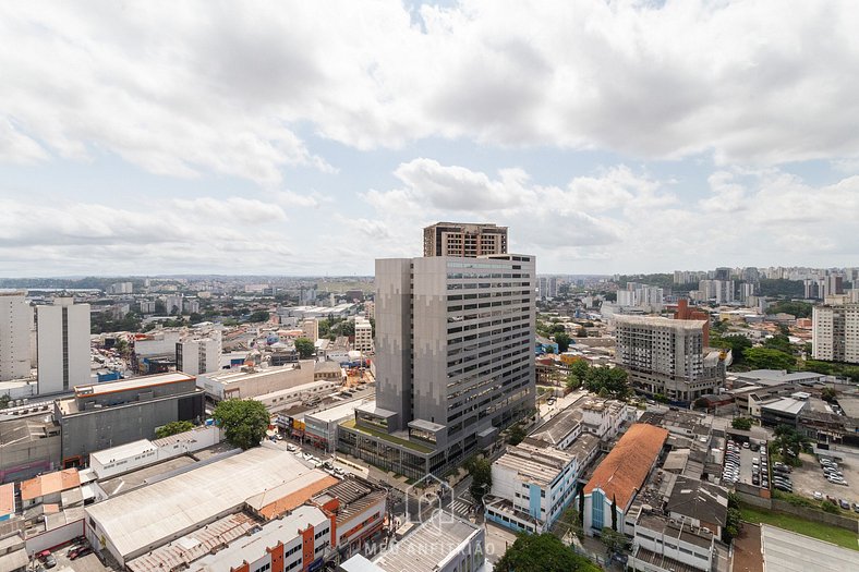 Studio com cozinha completa em frente à UNISA