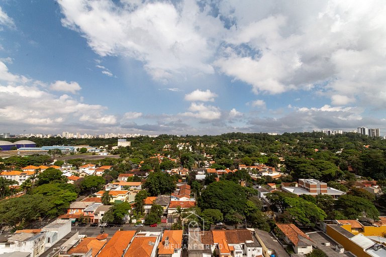 Studio com garagem e lazer no Alto da Boa Vista