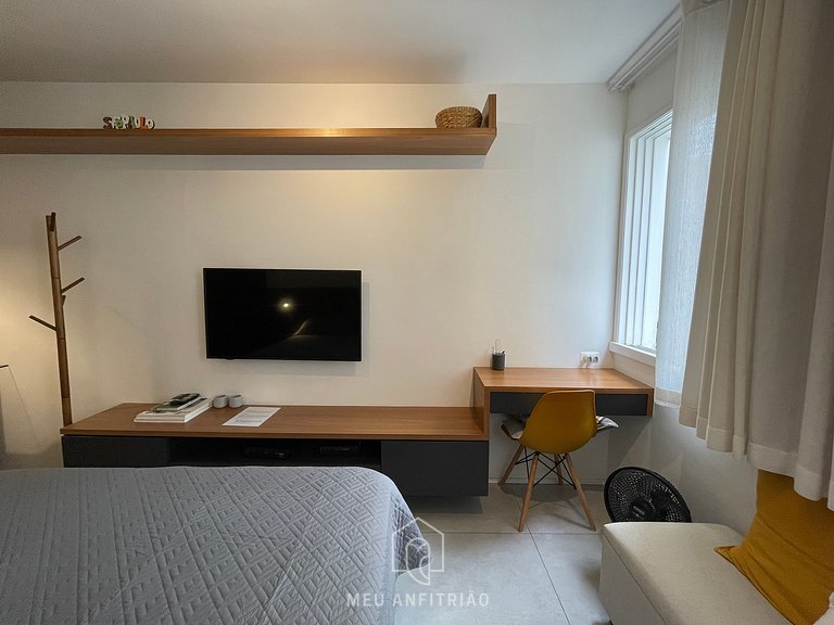 Studio with air conditioning and TV near Paulista