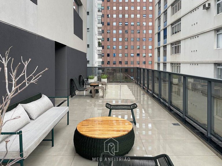 Studio with air conditioning and TV near Paulista