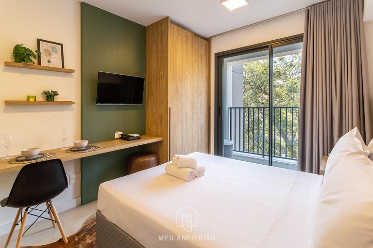 Studio with coffee maker near the Ibirapuera Mall