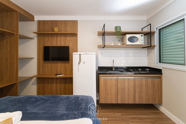 Studio with kitchen and Smart TV near Berrini Av.