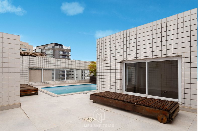 Triplex on the beach with rooftop pool